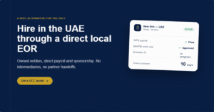 Hire in the UAE through a direct local EOR — a Deel alternative for the Gulf with owned entities, direct payroll and visa sponsorship