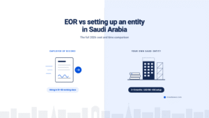 EOR vs setting up an entity in Saudi Arabia: the full 2026 cost and time comparison