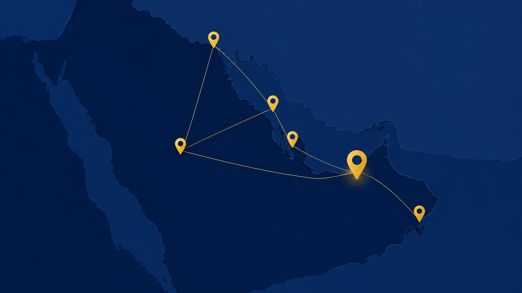 Map of MasdarEOR owned licensed employment entities across all six GCC countries
